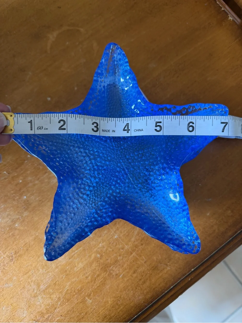 12 Blue Glass Starfish Decorative Accent Bowl - Home Accents